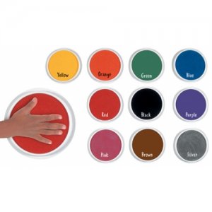 Jumbo Circular Washable Pads, Classroom Kit,10 Colours 6" CE-6615