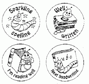 Jumbo Self-Inking Stamp Caddy Literacy Set [CEJ9954]