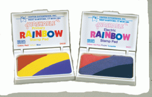 Rainbow Stamp Pads Washable Primary Red, Yellow, Blue [CESA530]