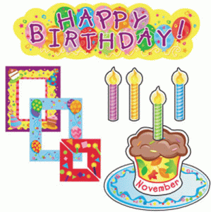 Birthdays Mini Bulletin Board Set [CTP0611]