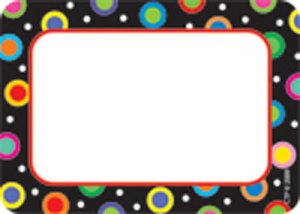 Name Tags Dots on black [CTP4505]