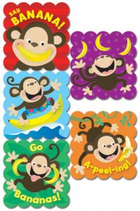 Scratch 'N Sniff Stickers.Monkeys (banana) [CTP4595]