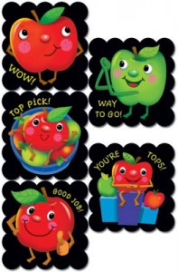 Scratch 'N Sniff Stickers.Cartoon Fruit Apple [CTP4601]