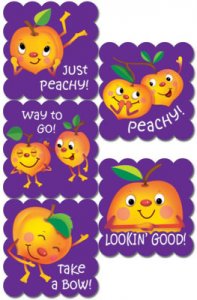 Scratch 'N Sniff Stickers.Cartoon Fruit Peach [CTP4603]