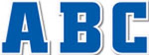 Team Spirit Designer Letters.Navy Blue and White [CTP6571]
