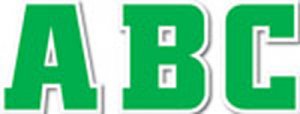 Team Spirit Designer Letters.Green and White [CTP6573]