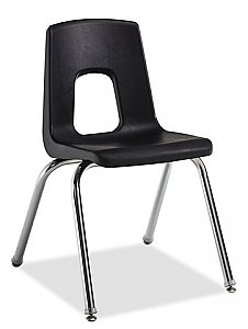 Classroom Chairs Stackable Chrome Legs Seat Height 18" Colors Option Available ACF-C18