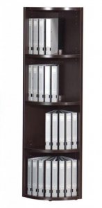 Classic 4-Shelf Corner Bookcase SIZE:66" X 15"D PL162