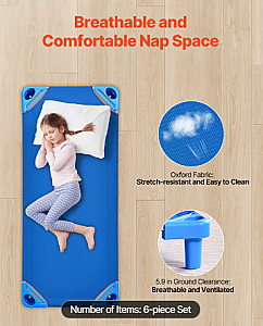 Stackable Kiddie Cot,  Standard Size 52" L x 23" W  Pack of 6,  ALC52