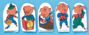 Five Little Piggies, Finger Puppets [DEX960]