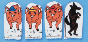 Pigs and the Big Bad Wolf, Finger Puppets DEX980