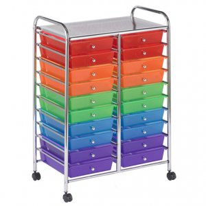 20 Drawer Mobile Organizer - Assorted ELR-011-AS