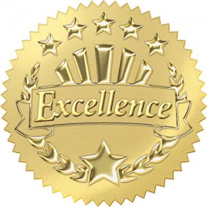 Excellence Gold Award Seals B56-74003
