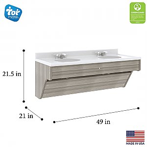 49" Wall Mounted Double Bathroom Vanity Set TM8362.0W92