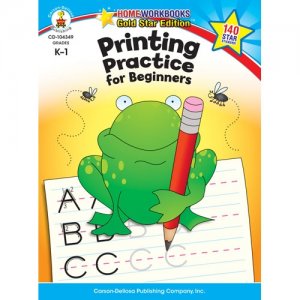 K-Gr 1 Printing Practice for Beginners Home Workbook (A15-104349)