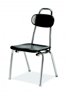 Hard Plastic Stacking Chair with Handle, Glide, 14" Seat Height Chrome Frame (COLORS OPTIONS AVAILABLE) C-MR 14-HAN