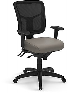 CoolMesh Executive Mid Back Chair - Grey Antimicrobial Vinyl CHK77540GRYEU25