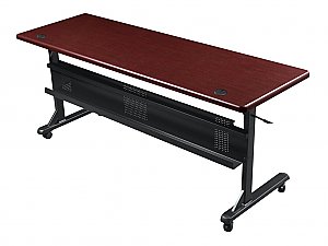 Mahogany Flipper Folding Training Table 24 x 72 BALT 89880M