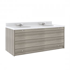 Tot Mate  Vanities and Sinks 49-in Maple Double Sink Bathroom Vanity TM8352R