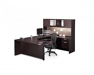 CLASSIC 71″ EXECUTIVE BULLET COMPUTER DESK