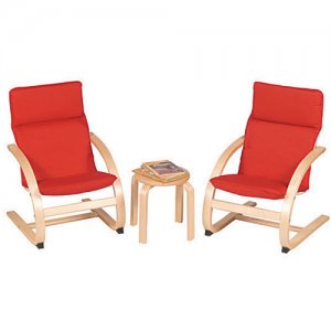 Red Kiddie Rocker Chair Set G6400