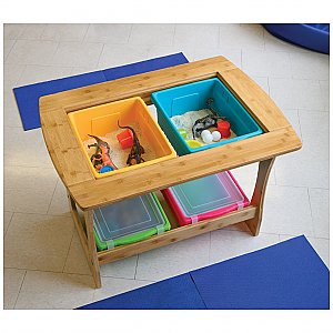 Bamboo Sensory Table with Assorted Tub Combo SST01-VM