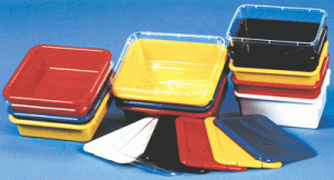 Tote Trays 8"W x 11 1/2"D x 4 1/2"H Assorted Colours [SW5110]