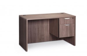 48" W x 24" D With Single 3/4 Pedestal  Desk (SIZE OPTIONS AVAILABLE) PL104/107