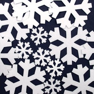 Snowflakes Felt Peel & Stick 14 pcs CK-3935