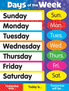 Days of the Week - Stars [T38203]