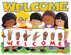 Learning Charts Sign Language Welcome [T38266]