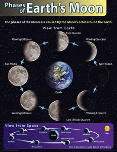 Solar System Charts Phases of the Earth's Moon [T38292]