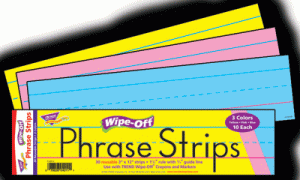 Wipe-Off Phrase Strips Multicolour [T4011]