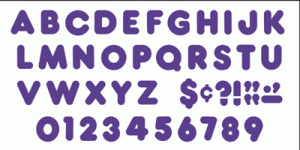 Ready Letters Casual Ready Letters Purple 2" [T439]