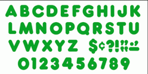 Ready Letters Casual Ready Letters Green 4" [T458]