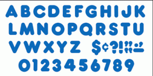 Ready Letters Casual Ready Letters Blue 4"
