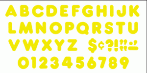Ready Letters Casual Ready Letters Yellow 3" [T79003]
