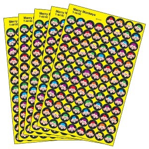 Merry Monkeys superSpots® Stickers Value Pack T-46923