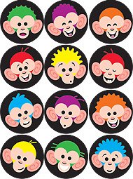 Merry Monkeys superSpots® Stickers Value Pack T-46923