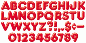 Ready Letters 3-D Ready Letters Red 2" [T79402]