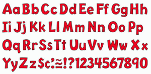 Ready Letters Playful Ready Letters Red 4" U/L [T79742]