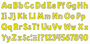 Ready Letters Playful Ready Letters Yellow 4" U/L[T79743]