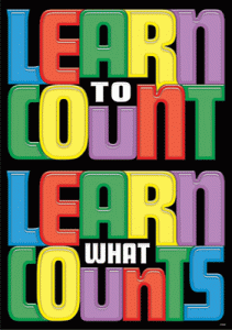 ARGUS Large Posters LEARN TO COUNT LEARN WHAT COUNTS [TA67216]