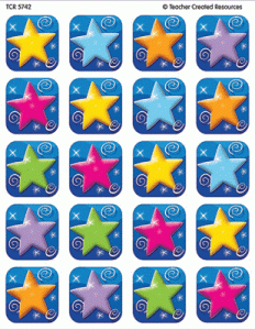 Stickers Colourful Stars [TCR5742]