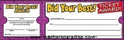 Ticket Awards Did Your Best! [S2209]