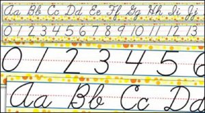 Standard Cursive Alphabet and Numbers 0-30 [TF8034]