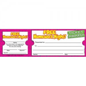 Ticket Awards.Free Homework Night [TF1617]