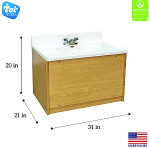 Tot Mate 31'' Single Bathroom Vanity with Cultured Marble Top TM8350R Maple