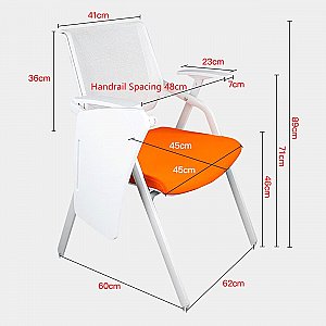 TABLET ARM TRAINING CHAIR WITH FLIP-UP TABLET ARM ERGONOMIC MASH BACK ALCO 1951