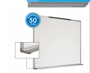 Porcelain Dry Erase Board, Aluminum Frame, 24" x36" (50 Year Warranty) 20002436 PO BC